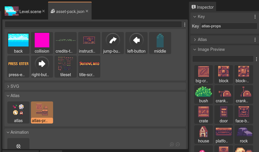 asset pack editor